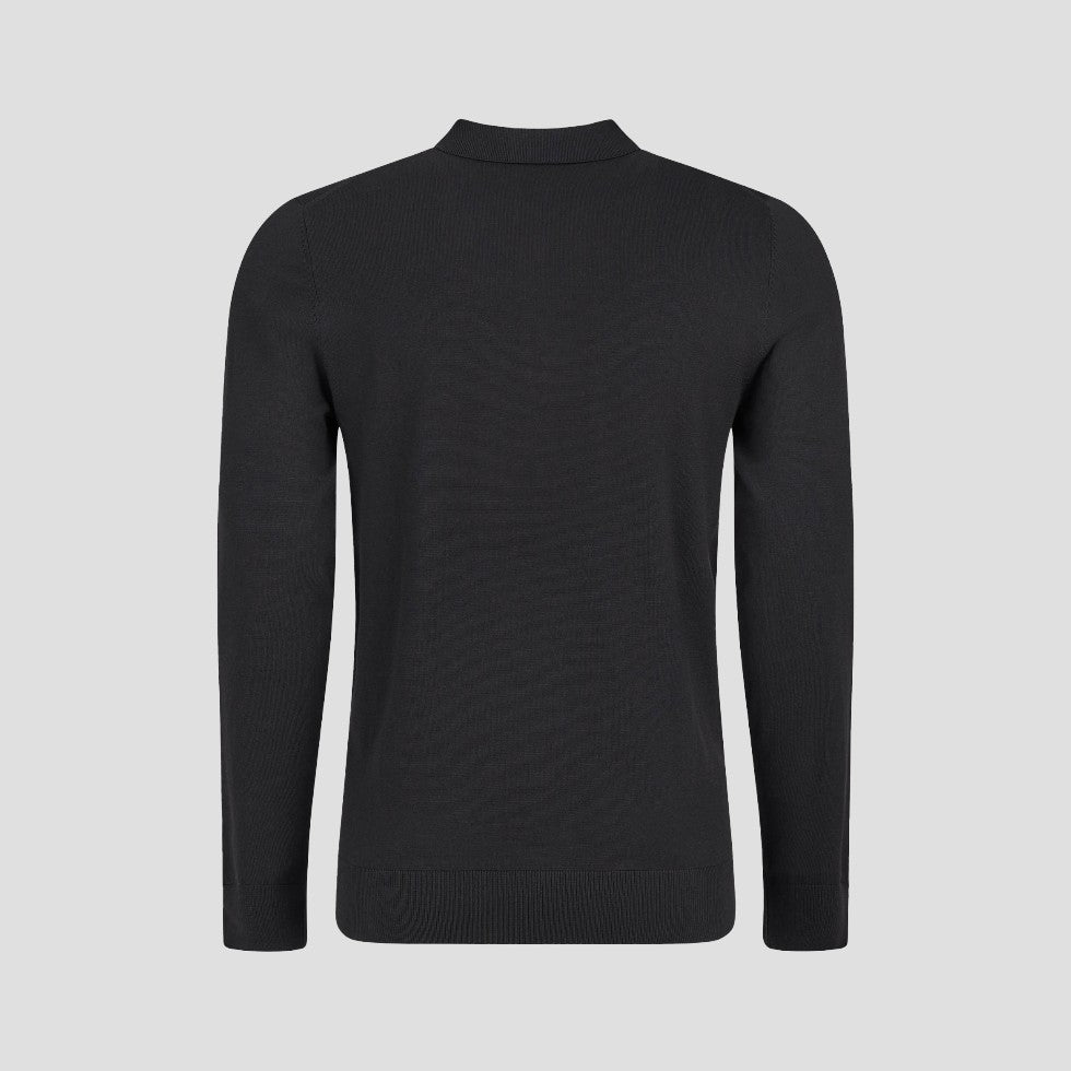 Cotton Long Sleeve Polo Shirt for Men