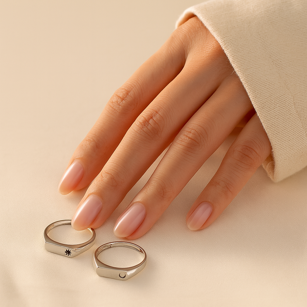Love Heart Couple Rings Set
