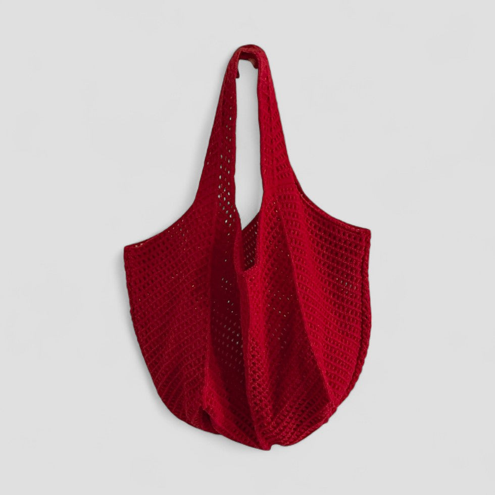 Crochet Shoulder Tote Bag Summer Beach Knit Handbag