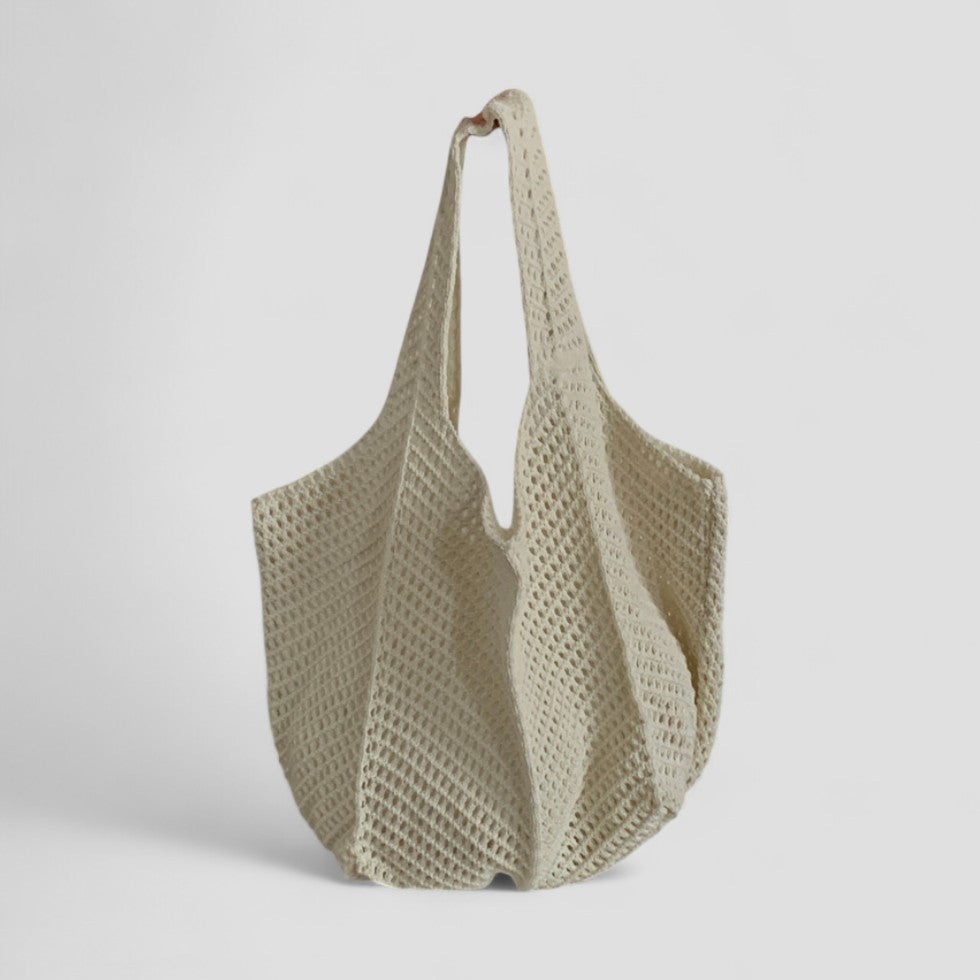 Crochet Shoulder Tote Bag Summer Beach Knit Handbag