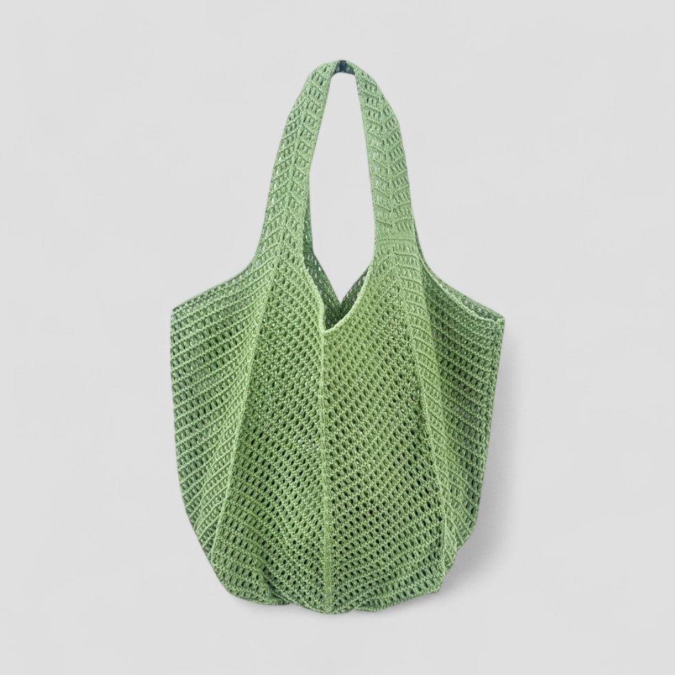 Crochet Shoulder Tote Bag Summer Beach Knit Handbag