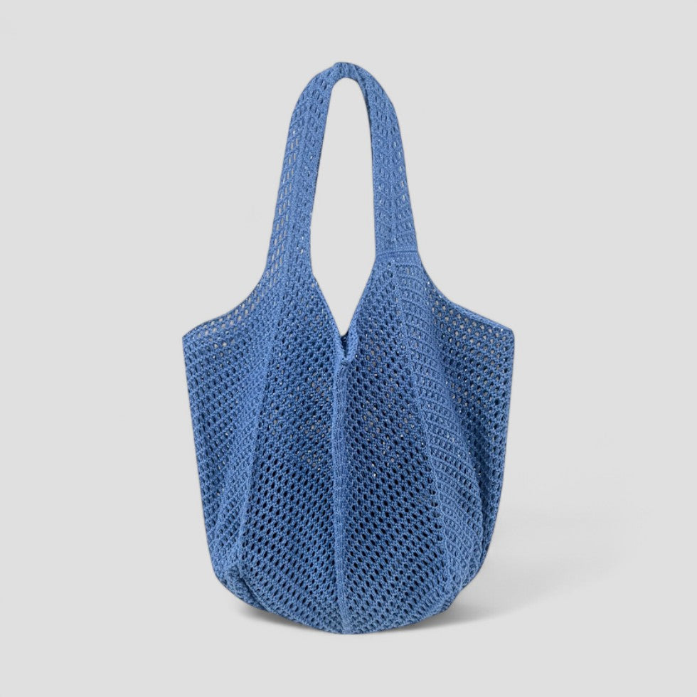 Crochet Shoulder Tote Bag Summer Beach Knit Handbag