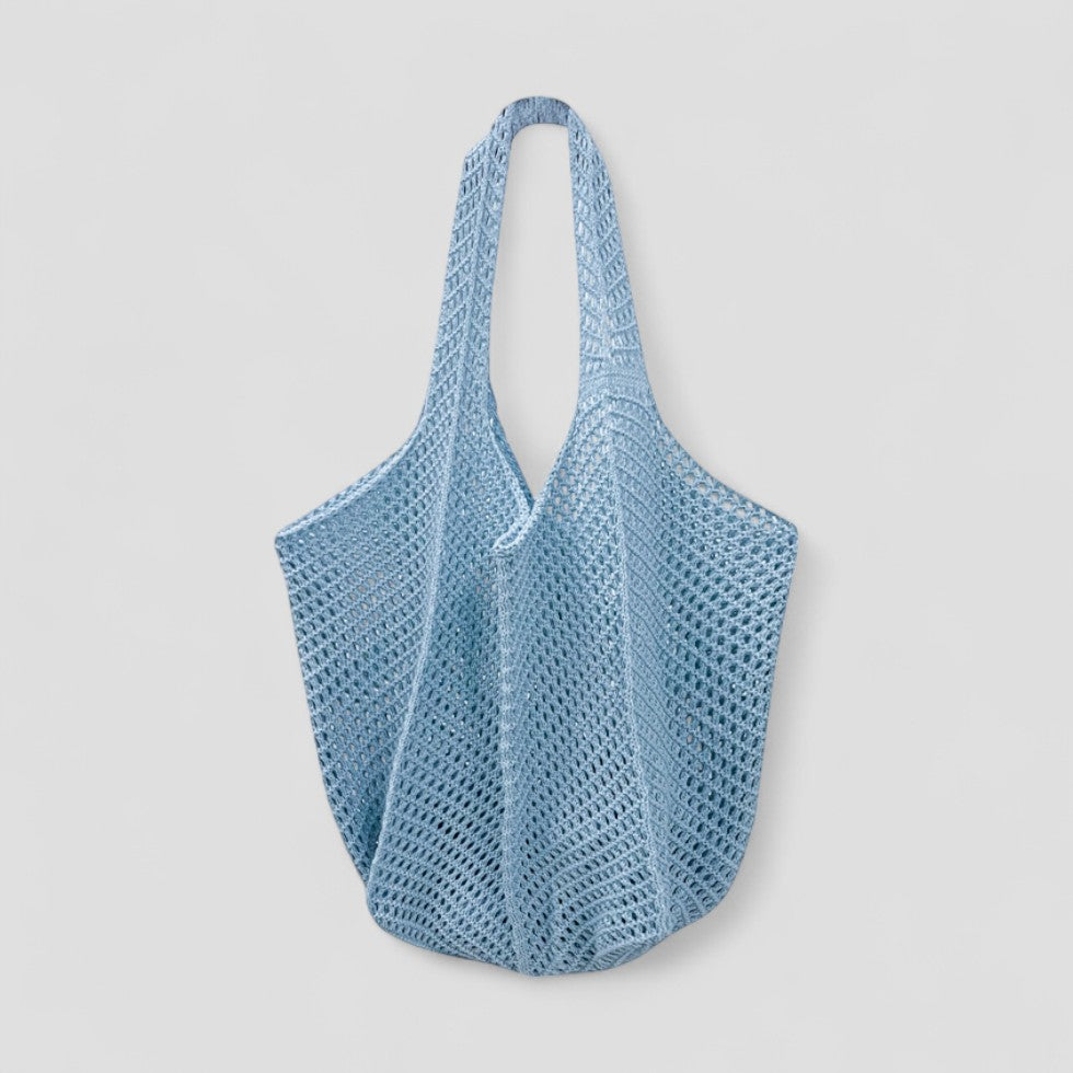 Crochet Shoulder Tote Bag Summer Beach Knit Handbag