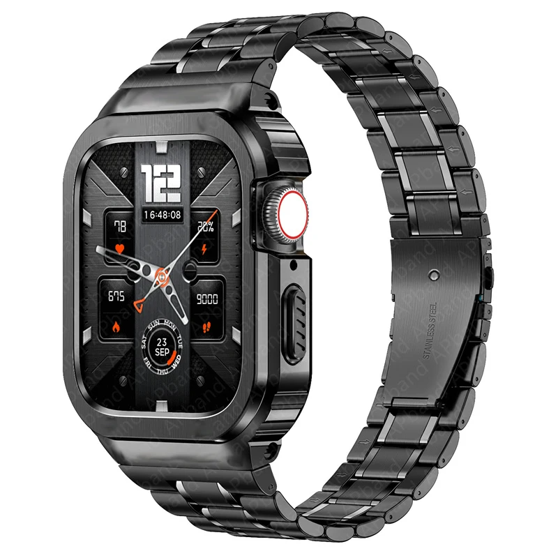 Metallic Apple Watch Band and Case Accessory