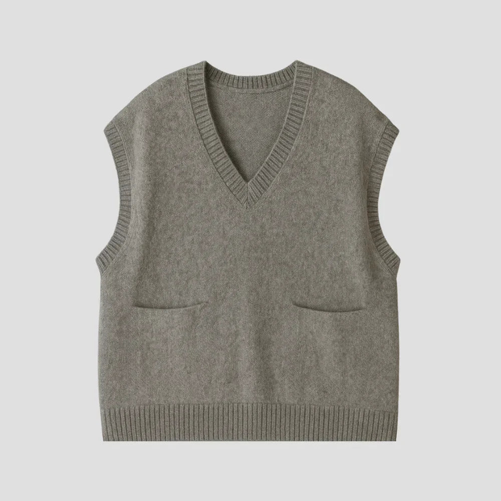 Comfy Sleeveless Pullover Sweater - VogeLuxe