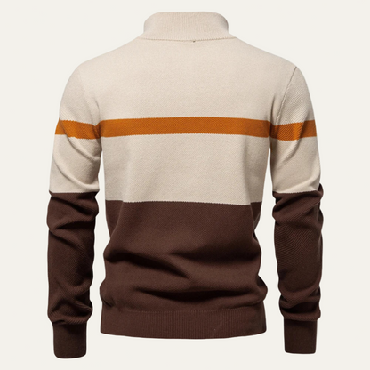VogeLuxe | Men’s Stylish Quarter Zip Knit Sweater