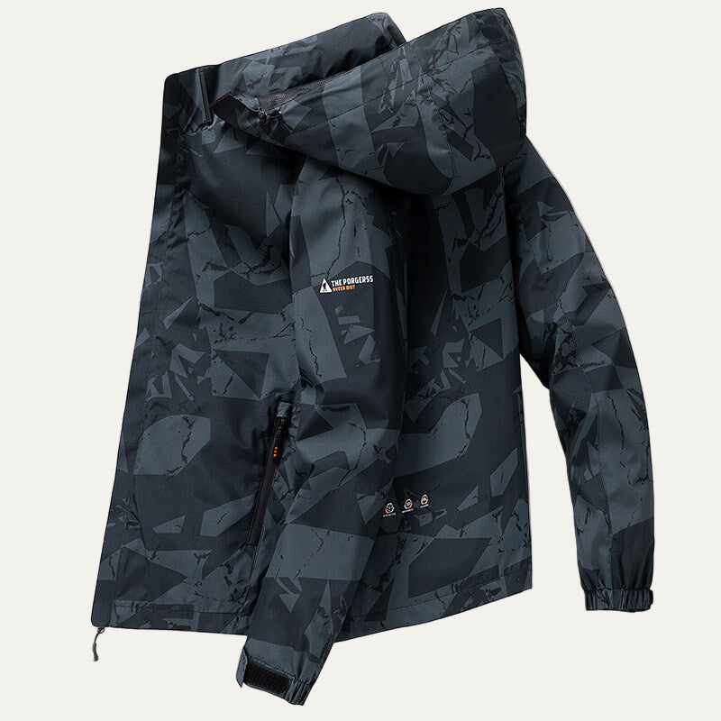 VogeLuxe | Men’s Technical Hooded Outdoor Shell Jacket