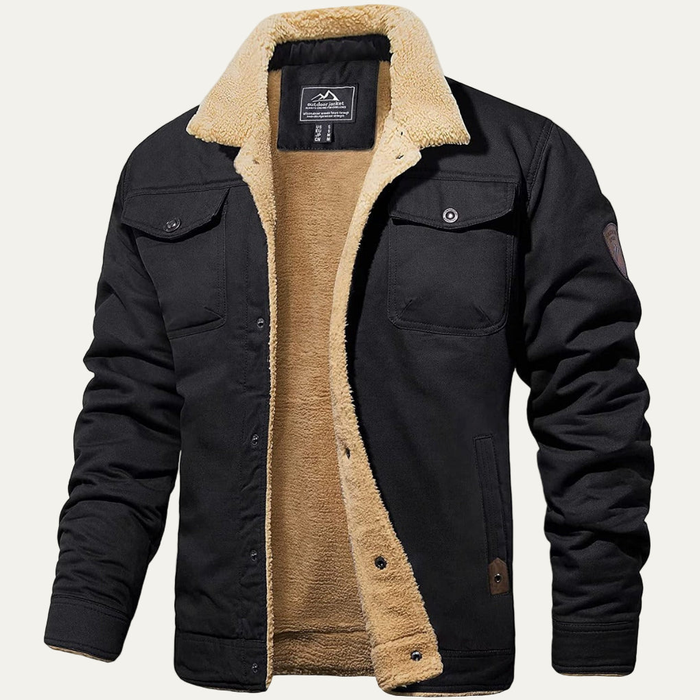 VogeLuxe | Men’s Thermal Fleece Outdoor Windbreaker Jacket