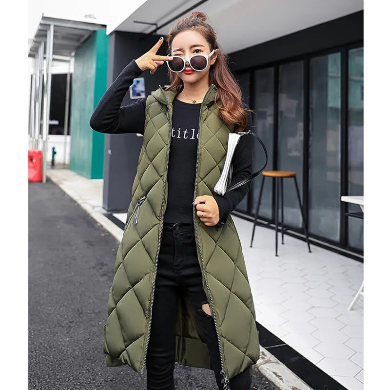 Warm Women's Down Parka Jacket - VogeLuxe