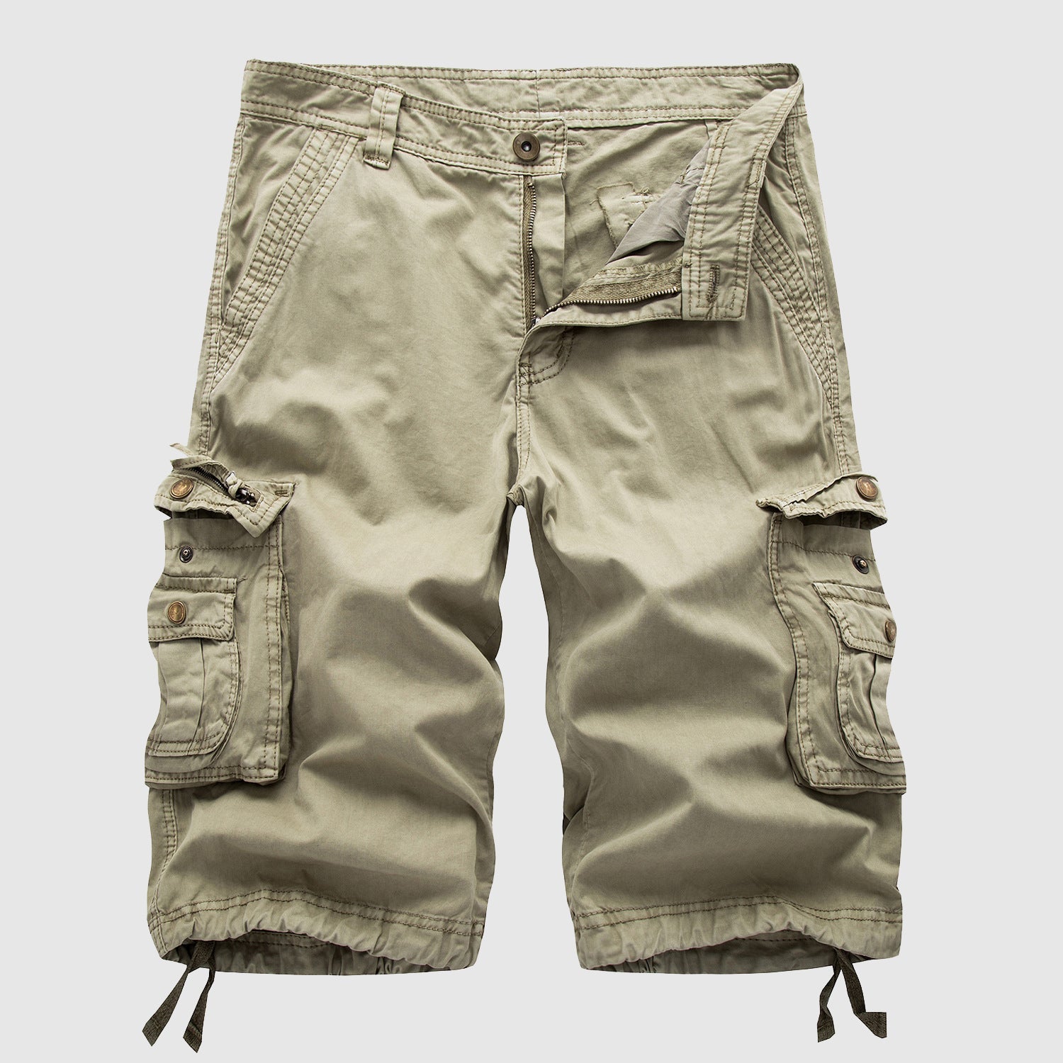 Men's Tough Utility Shorts - Comfortable Knee Length Style - VogeLuxe