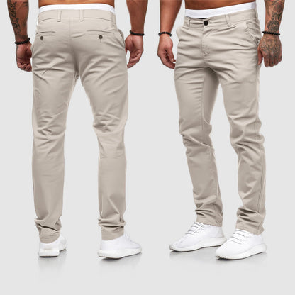 Men's Relaxed Fit Straight Leg Casual Pants - VogeLuxe