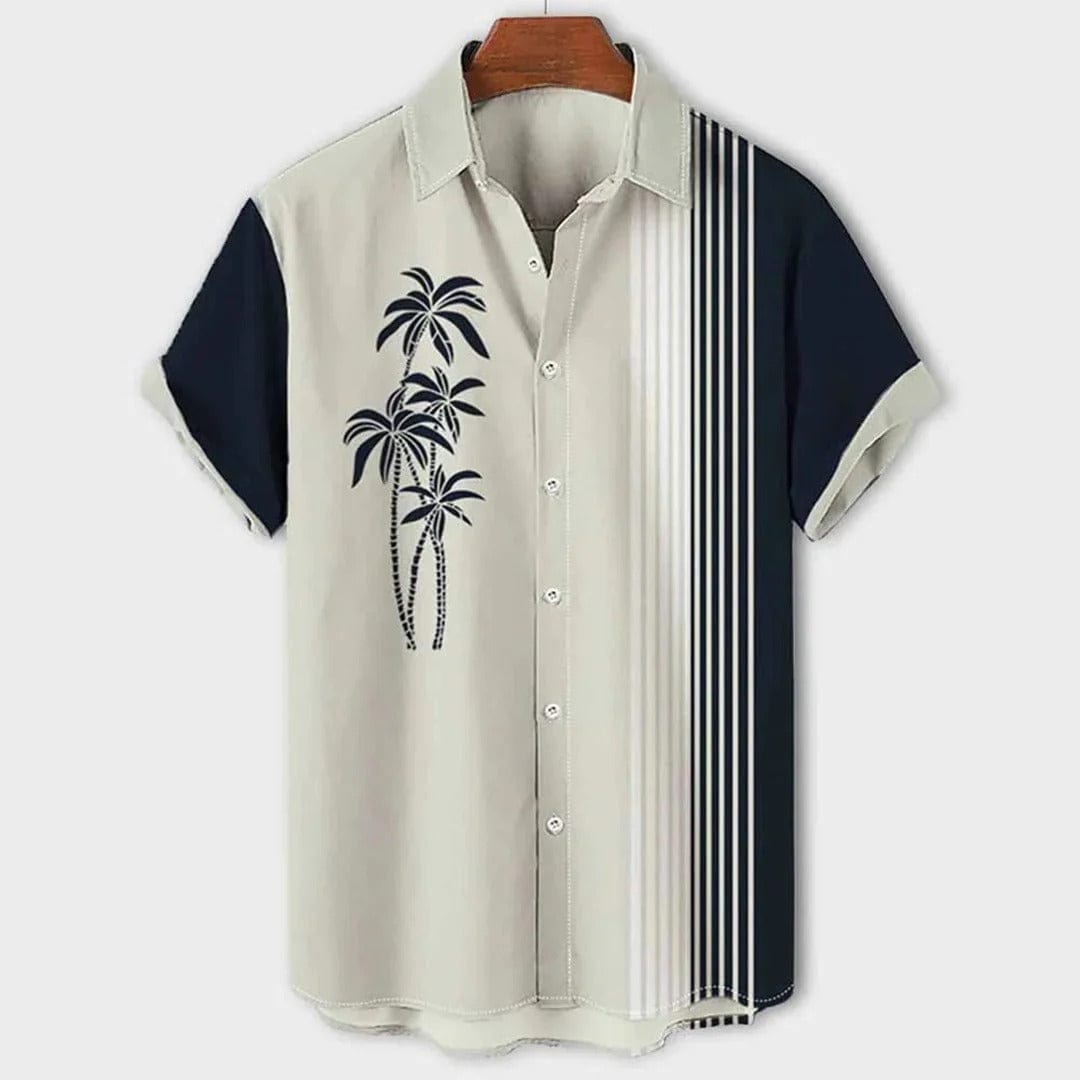 Tropical Print Polo Shirt for Men