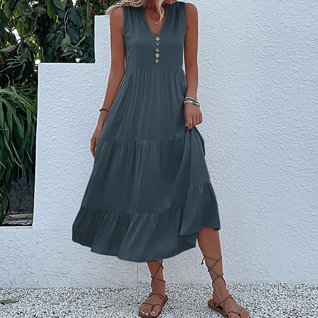 Summer Midi Dress Casual Chic Style