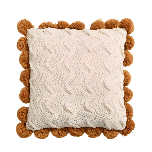 Colorful Pom Pom Throw Pillow Cover - VogeLuxe