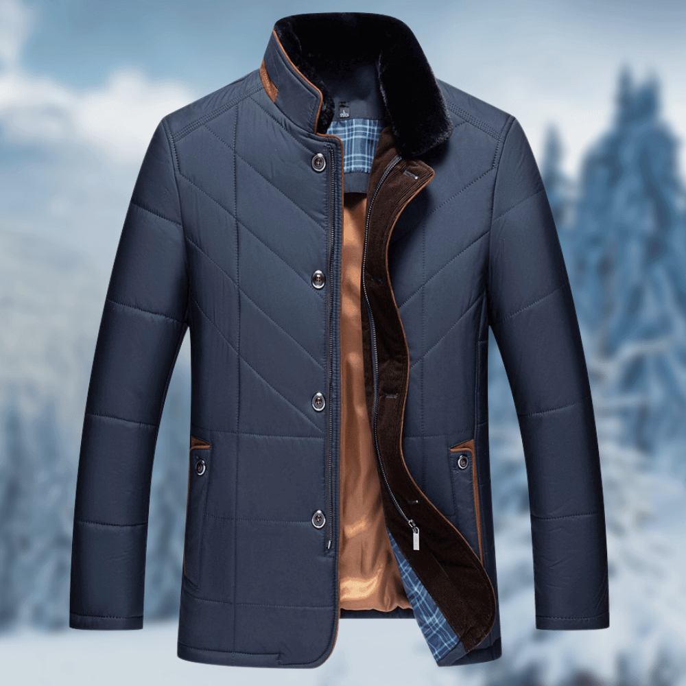 Warm Mens Quilted Down Puffer Coat - VogeLuxe