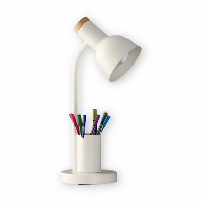 Stylish Wooden Office Lamp with Shelf