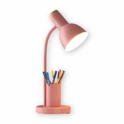 Stylish Wooden Office Lamp with Shelf