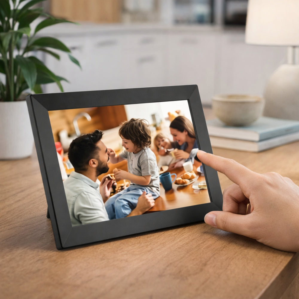 Wireless Touch Screen HD Picture Frame with WiFi Connectivity - VogeLuxe