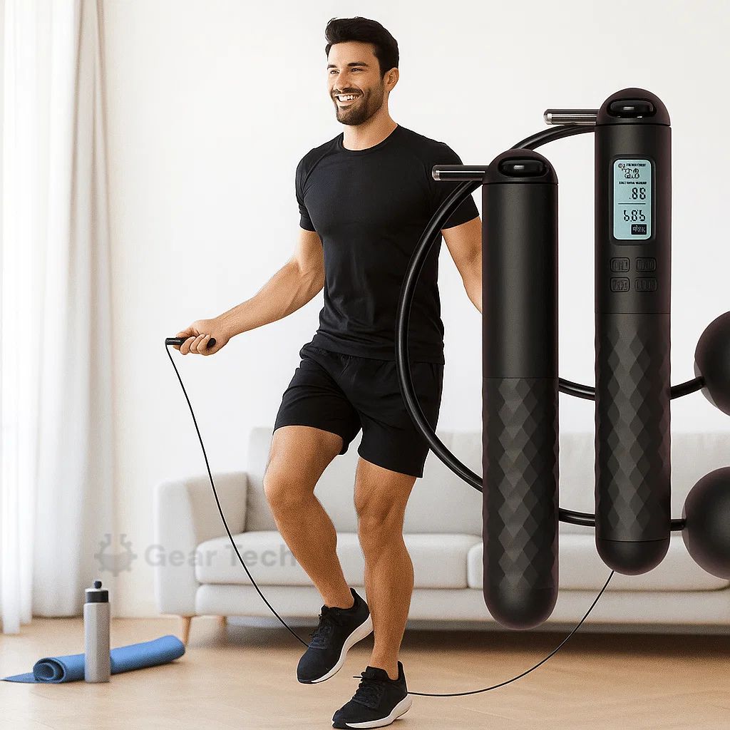 Portable Wireless Jump Rope with Digital Tracker for Fitness Workout - VogeLuxe