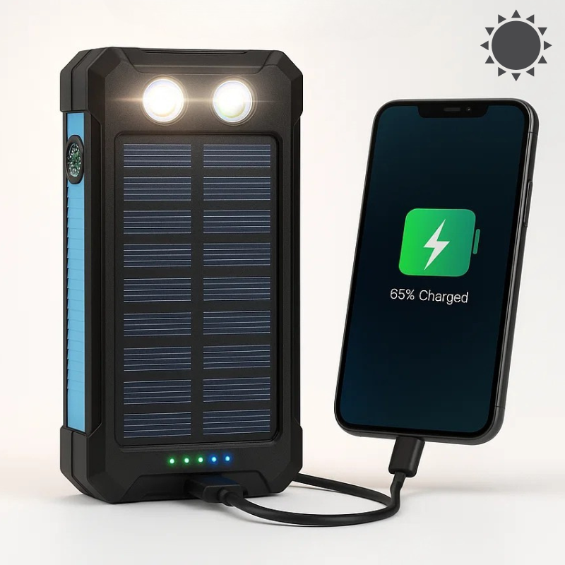 Heavy Duty Solar Portable Power Bank Charger - BritishElegance