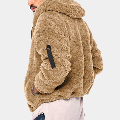 VogeLuxe | Men’s Thick Plush Winter Zip Hoodie