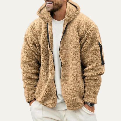 VogeLuxe | Men’s Thick Plush Winter Zip Hoodie