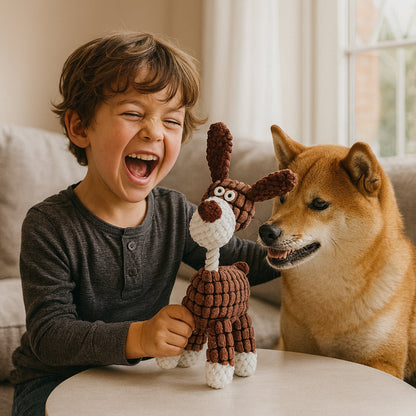 Fun Pet Rope Chew Toy Squeaker