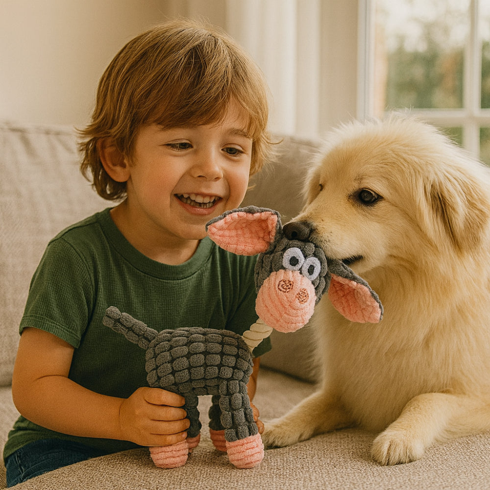 Fun Pet Rope Chew Toy Squeaker