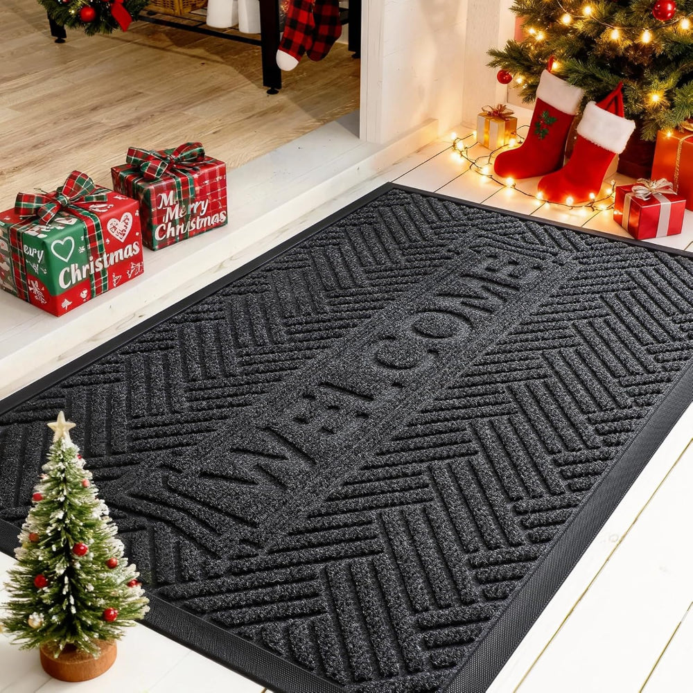 Absorbent Welcome Mat Indoor Dirt Catching Rug