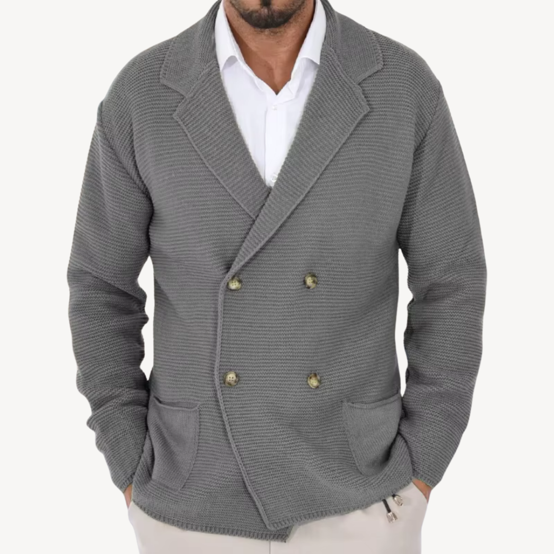 VogeLuxe | Men’s Elegant Knit Blazer Cardigan