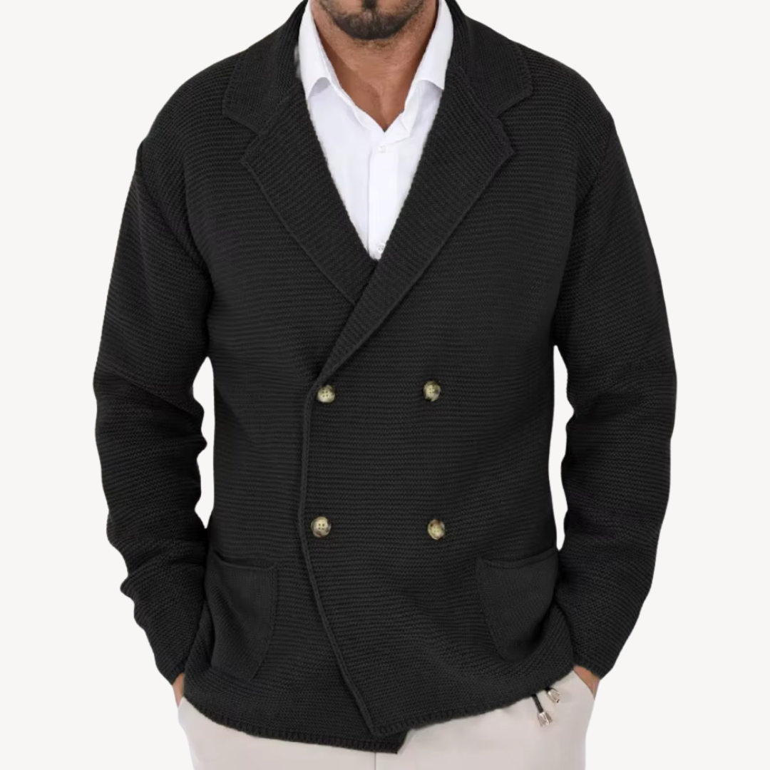 VogeLuxe | Men’s Elegant Knit Blazer Cardigan