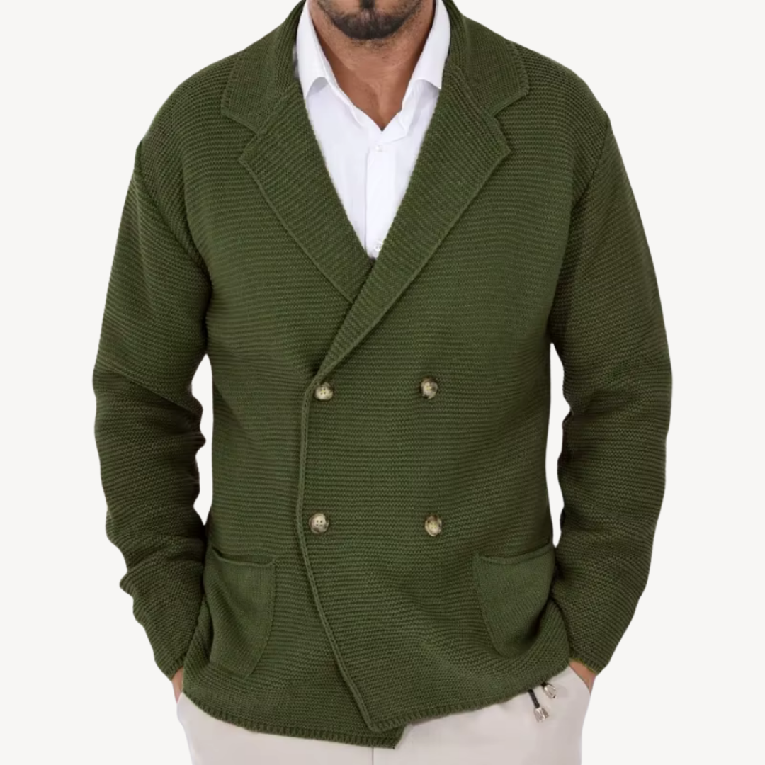 VogeLuxe | Men’s Elegant Knit Blazer Cardigan
