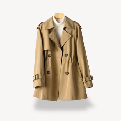 VogeLuxe | Women’s Cotton Midi Trench Coat