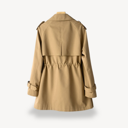 VogeLuxe | Women’s Cotton Midi Trench Coat