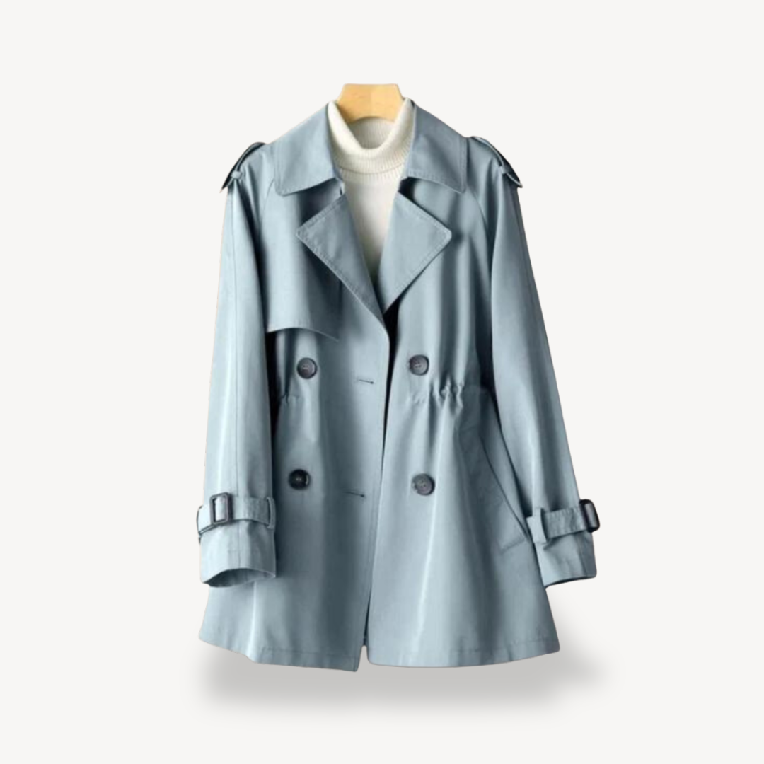 VogeLuxe | Women’s Cotton Midi Trench Coat