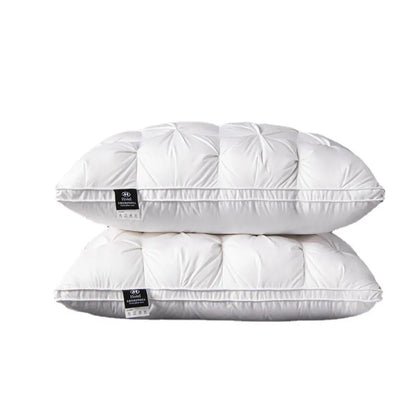 Soft Down Pillow with Neck Support 100% Down Fill - BritishElegance