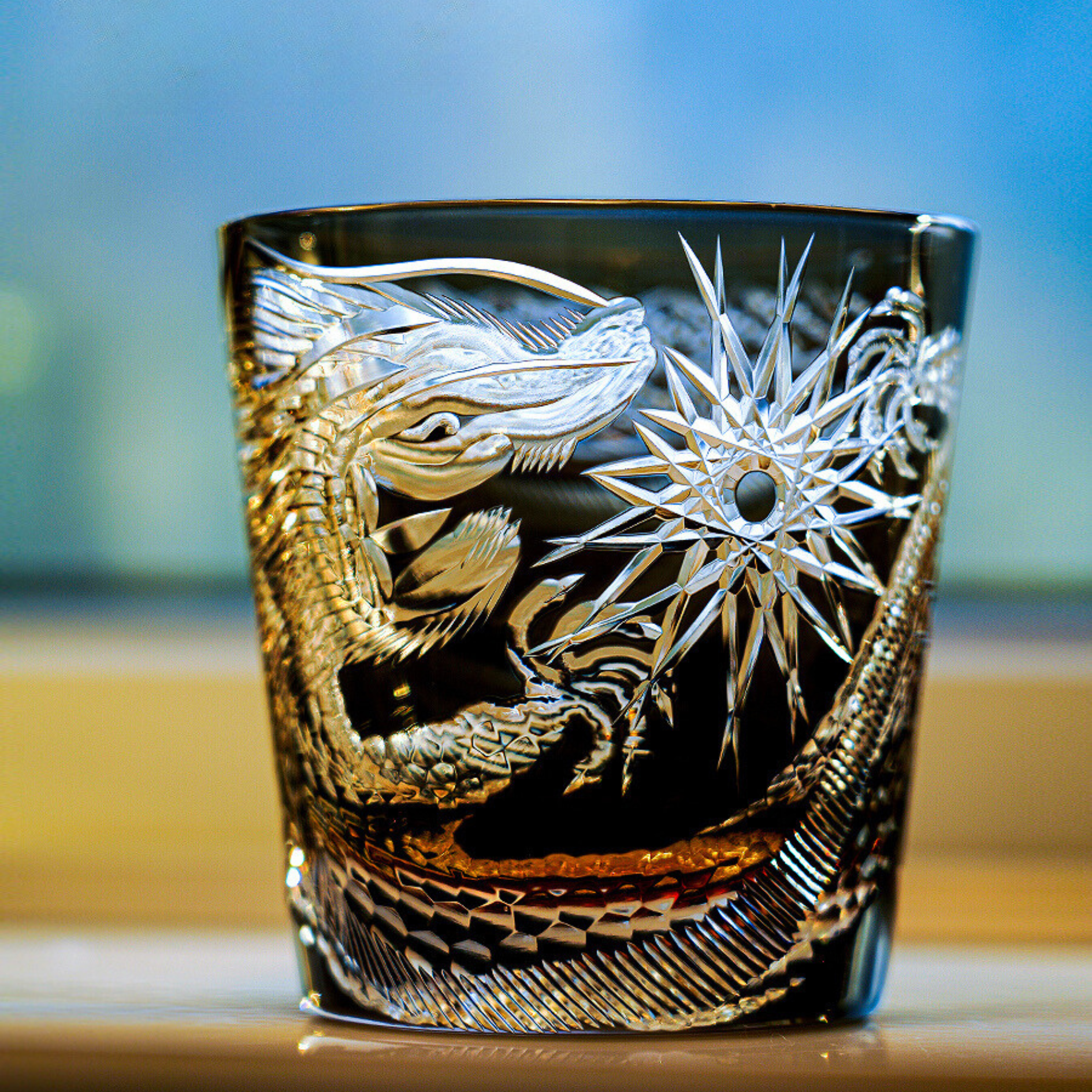 Luxury Handmade Dragon Whiskey Glass Set - VogeLuxe