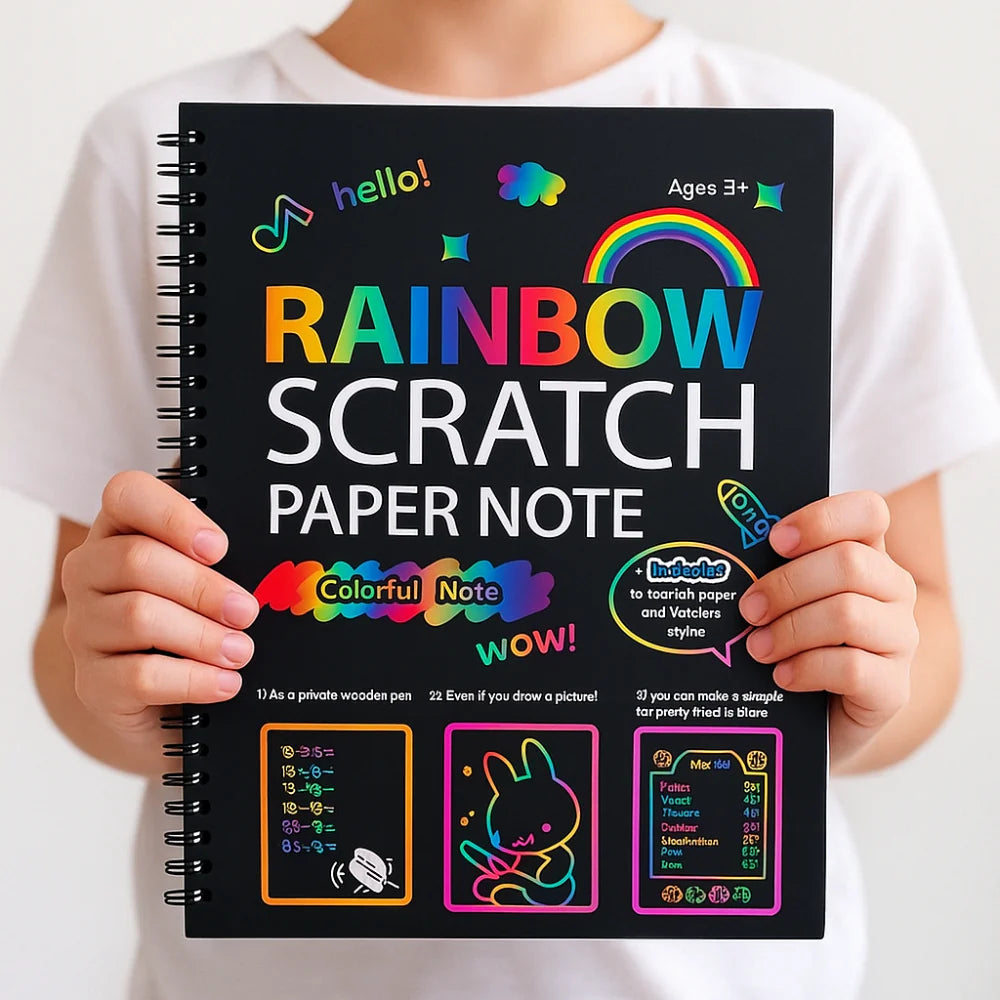 Colorful Kids Art Paper Scratch Kit Set - VogeLuxe