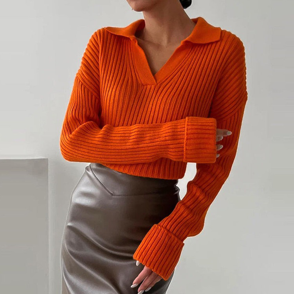 Cozy Women's Winter Crew Neck Wool Sweater - VogeLuxe