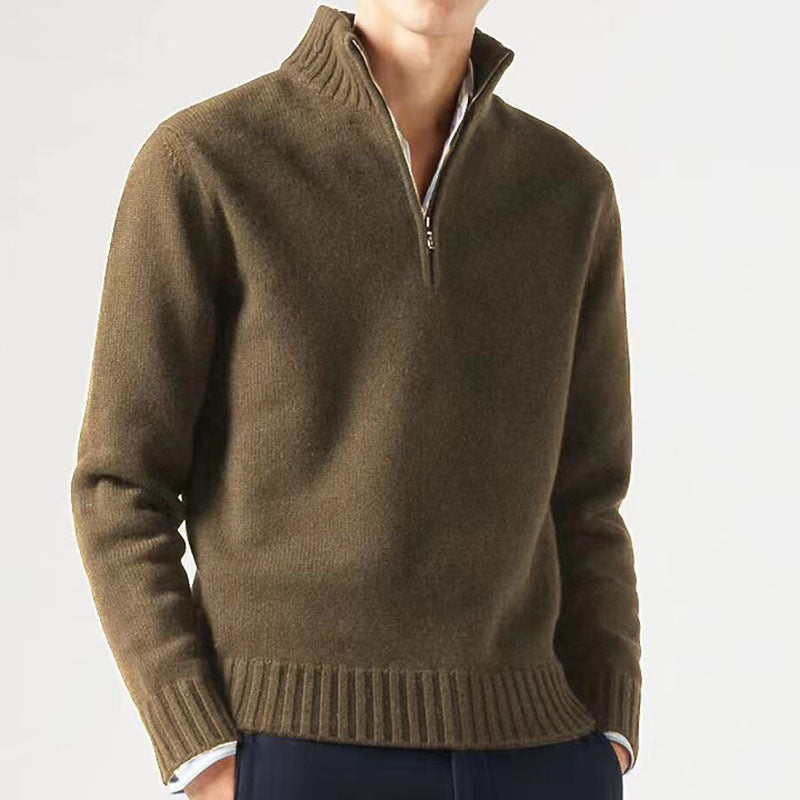 Cozy Men's Winter Quarter Zip Jumper Sweater