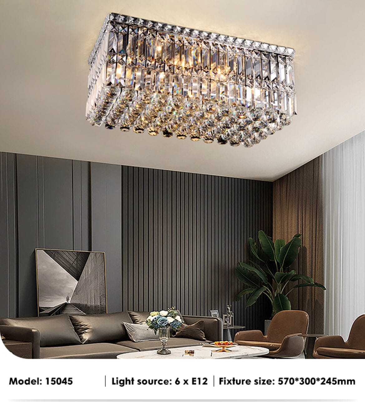 Green Crystal Pendant Chandelier