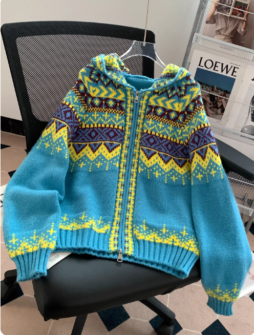Classic Women's Cable Knit Hoodie Sweater