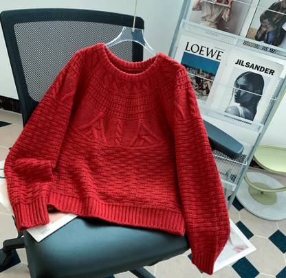 Classic Fit Cable Knit Women's Sweater