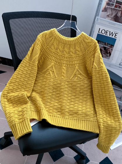 Classic Fit Cable Knit Women's Sweater