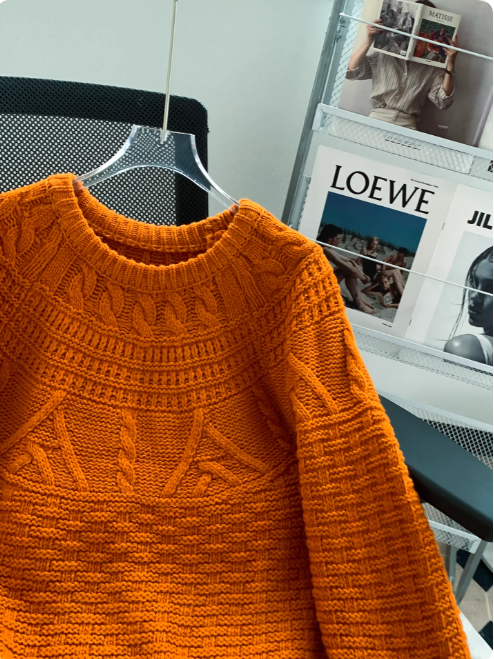 Classic Fit Cable Knit Women's Sweater