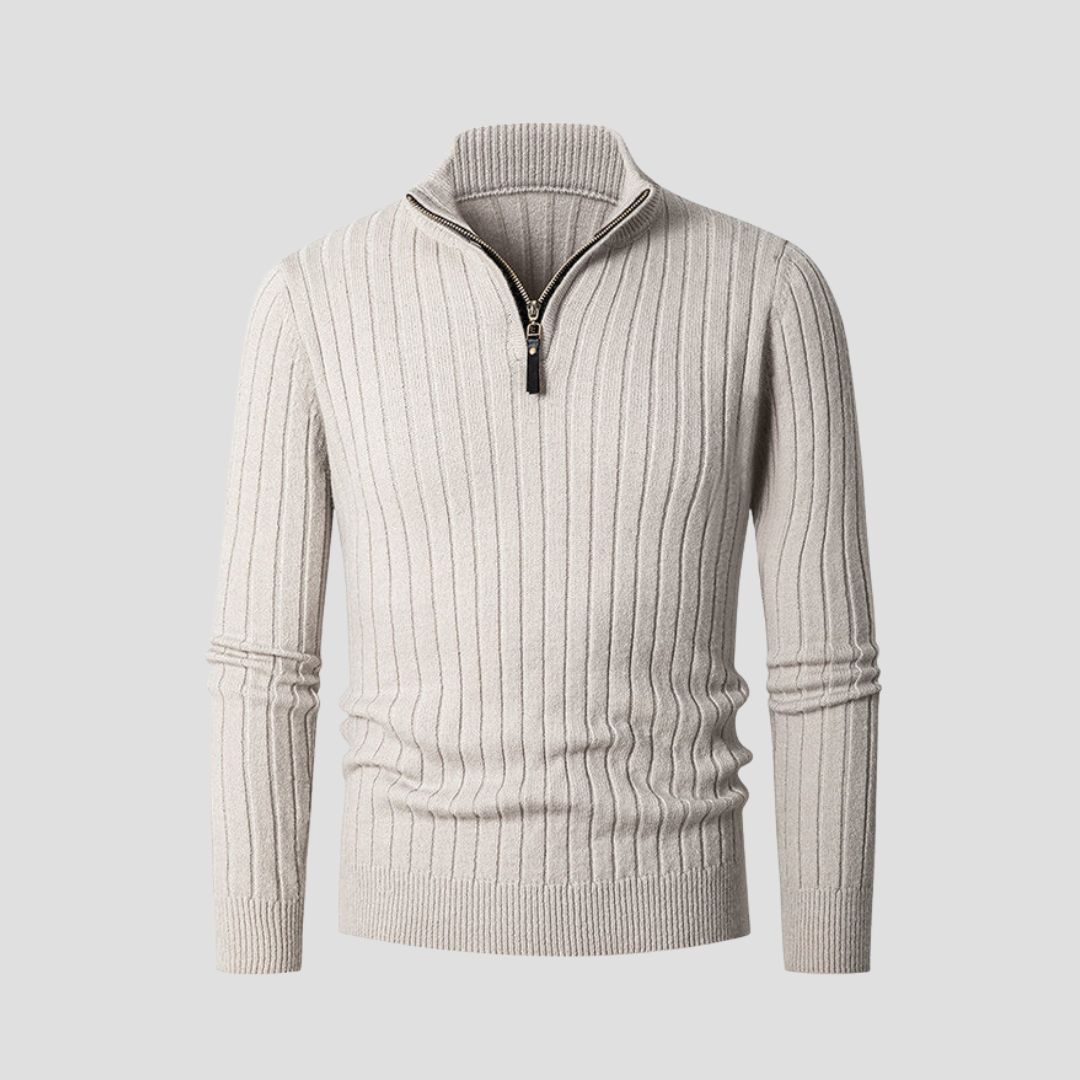 Edgar | Ribbed Half Zip Jumper 0