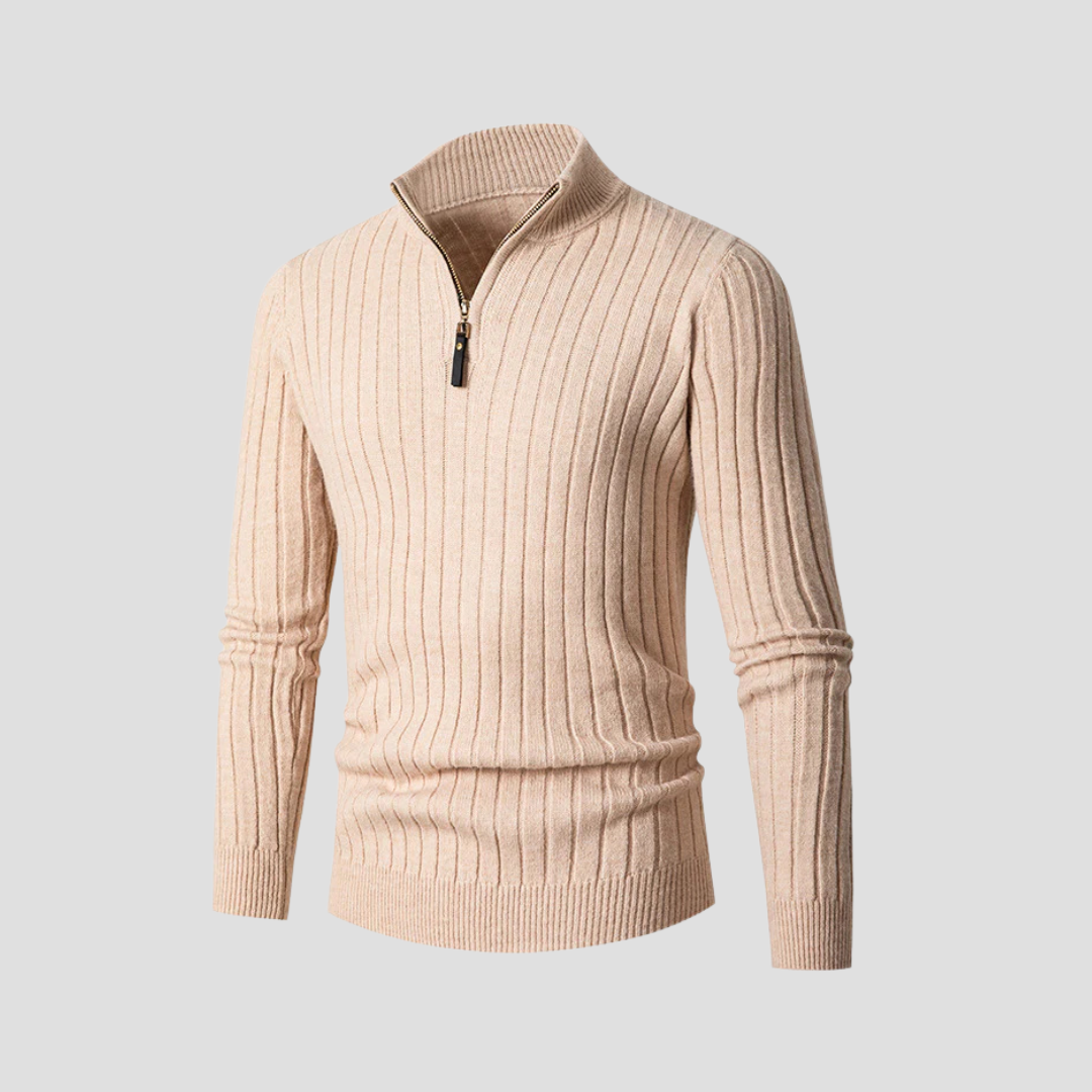 Edgar | Ribbed Half Zip Jumper 5