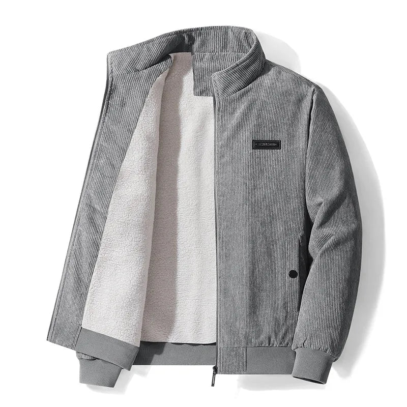 Warm Waterproof Men's Parka Jacket with Zip-Up Closure - VogeLuxe