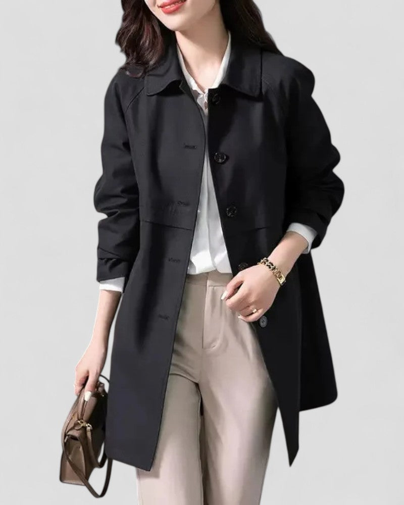 VogeLuxe | Women’s Classic Single Breasted Trench