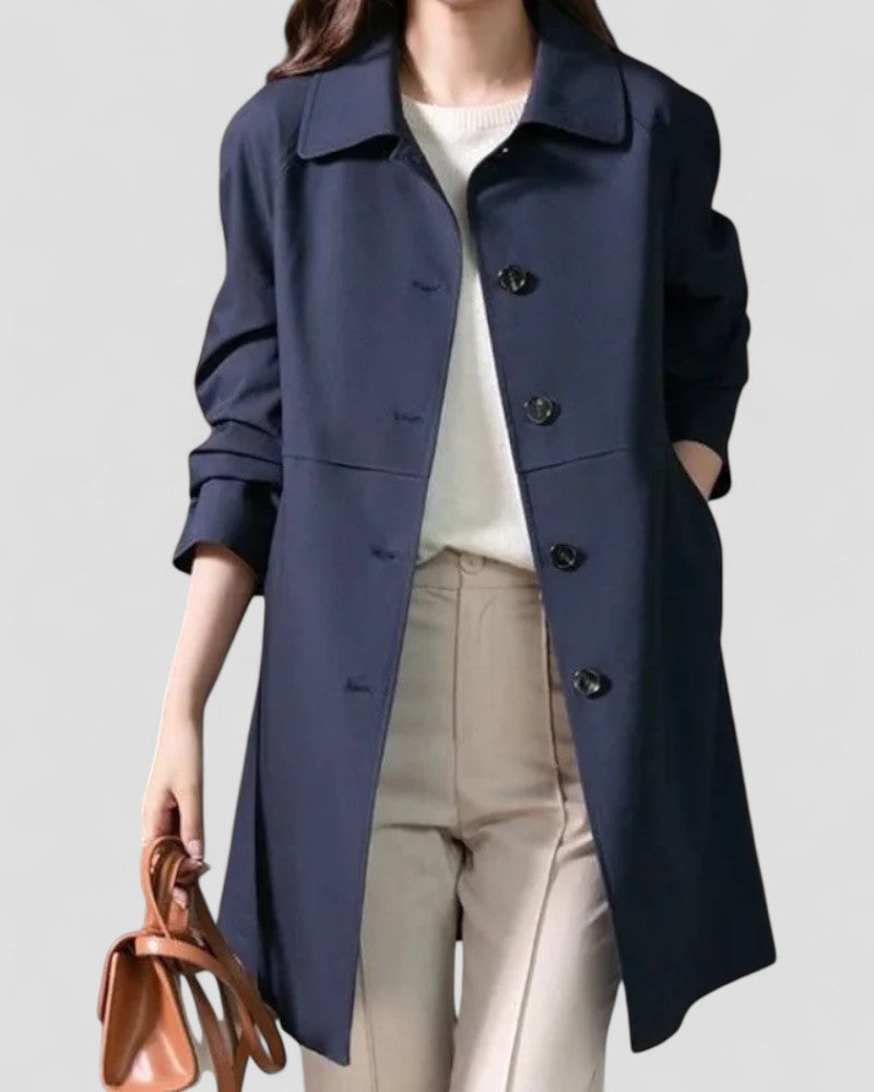 VogeLuxe | Women’s Classic Single Breasted Trench
